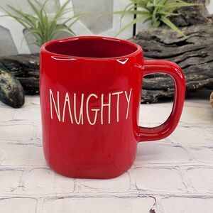 Rae Dunn NAUGHTY Red Ceramic Mug